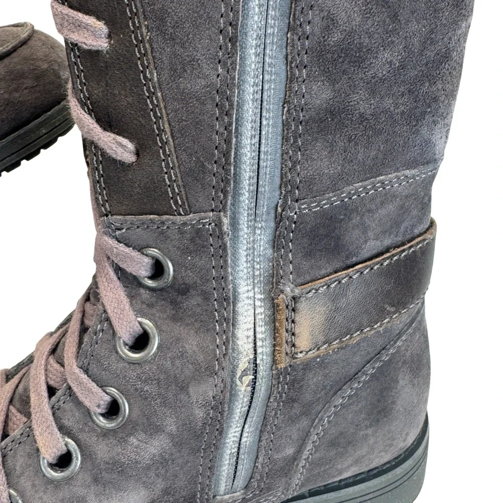 The North Face Ballard Lace II Suede Waterproof Primaloft Boots Grey Women 6.5